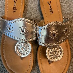 Gold sandals. Almost new.